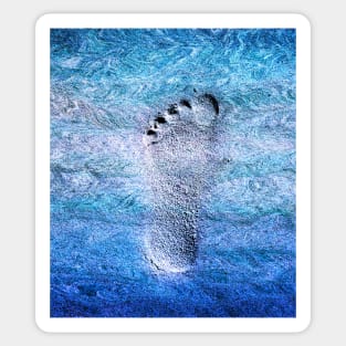 blue foot print Sticker